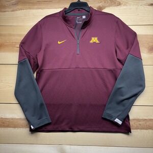 Minnesota Golden Gophers Sweatshirt Mens Medium Red Nike Dri Fit Team Issue